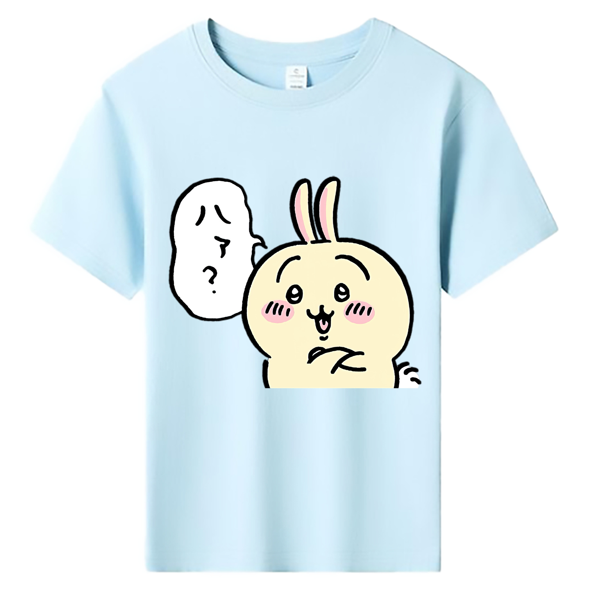 （画像用） ちいかわ うさぎ Chii-kawa usagi 綿100％キッズTシャツ（フロントプリント）